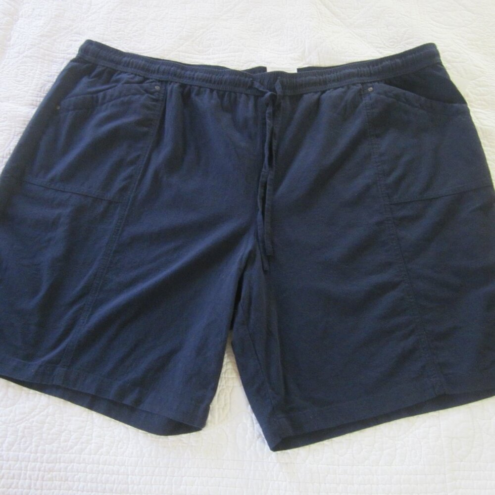 Croft & Barrow Shorts 3X Drawstring Pull On Phantom Blue